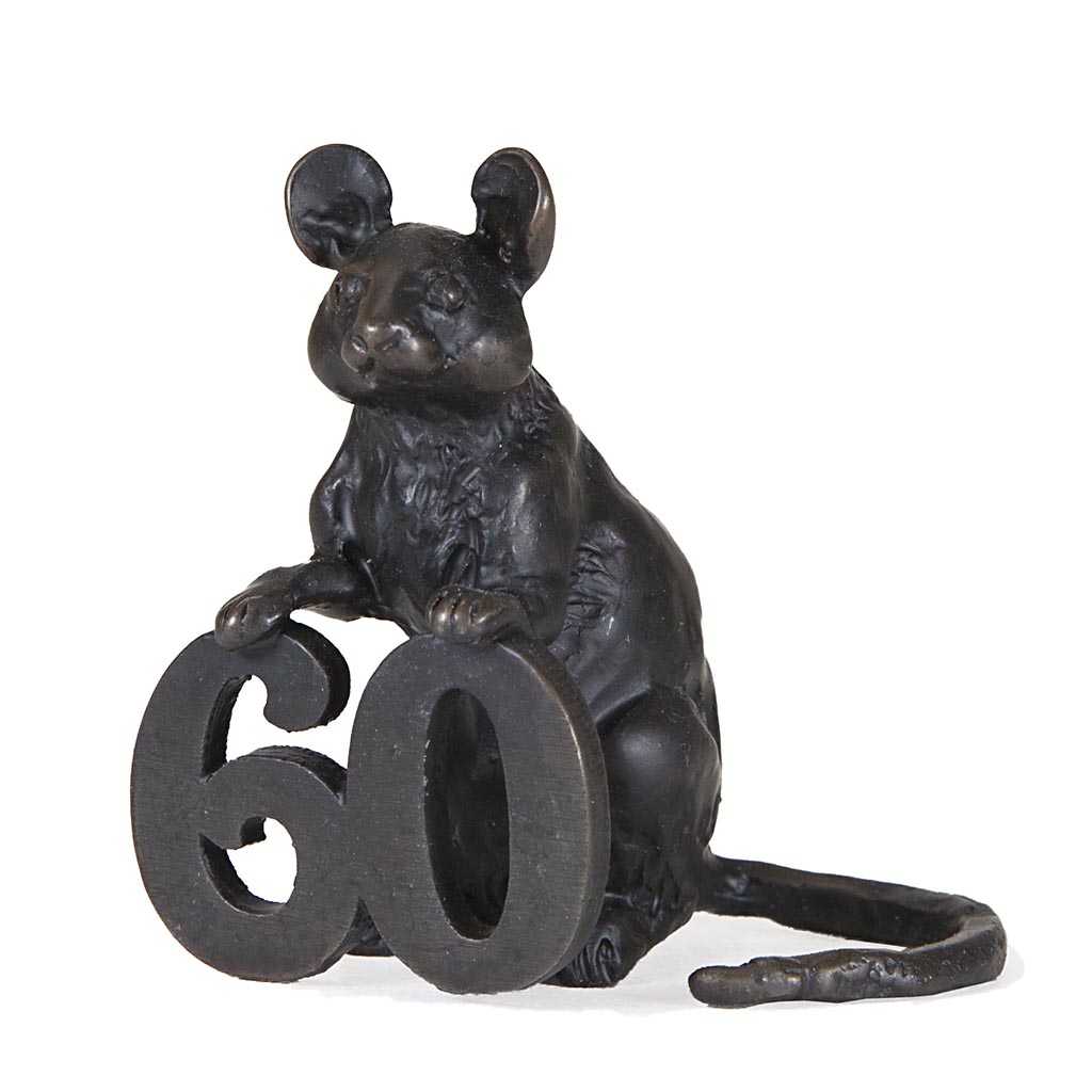 Bronze Mouse Sculpture: Celebration Mouse-60 by Sue Maclaurin - Image 2