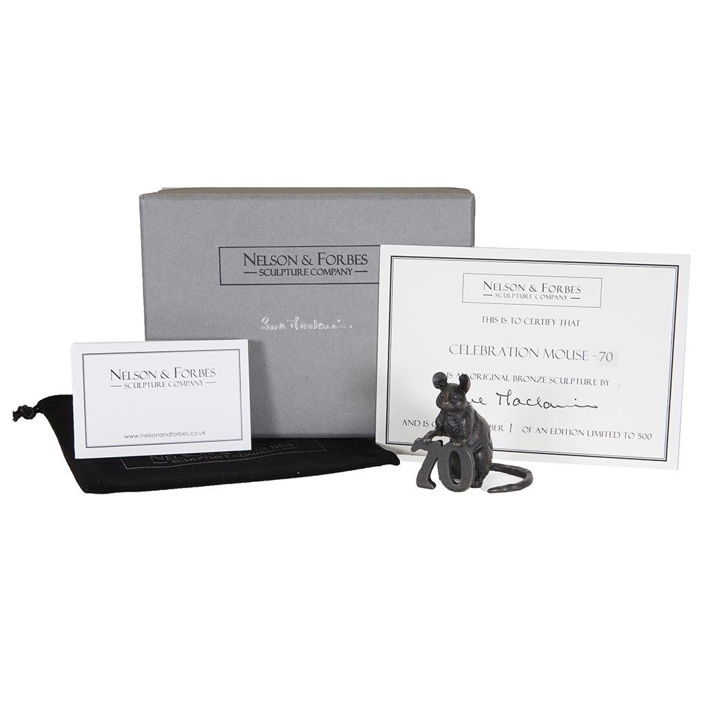 Bronze Mouse Sculpture: Celebration Mouse-70 by Sue Maclaurin - Image 12