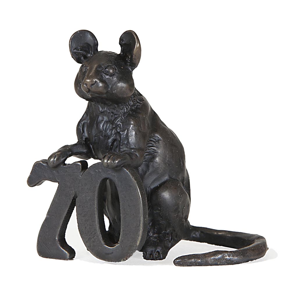 Bronze Mouse Sculpture: Celebration Mouse-70 by Sue Maclaurin - Image 4
