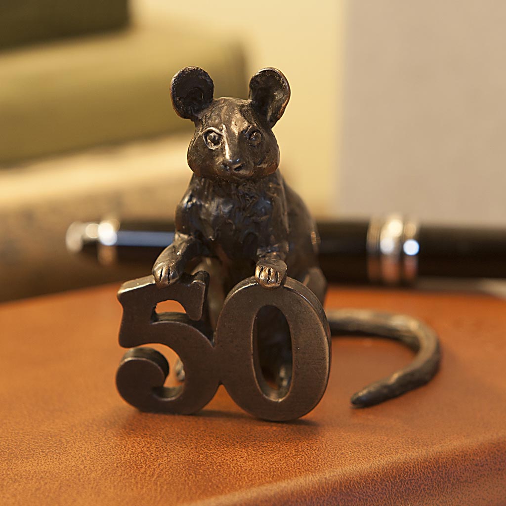 Bronze Mouse Sculpture: Celebration Mouse-50 by Sue Maclaurin - Image 11
