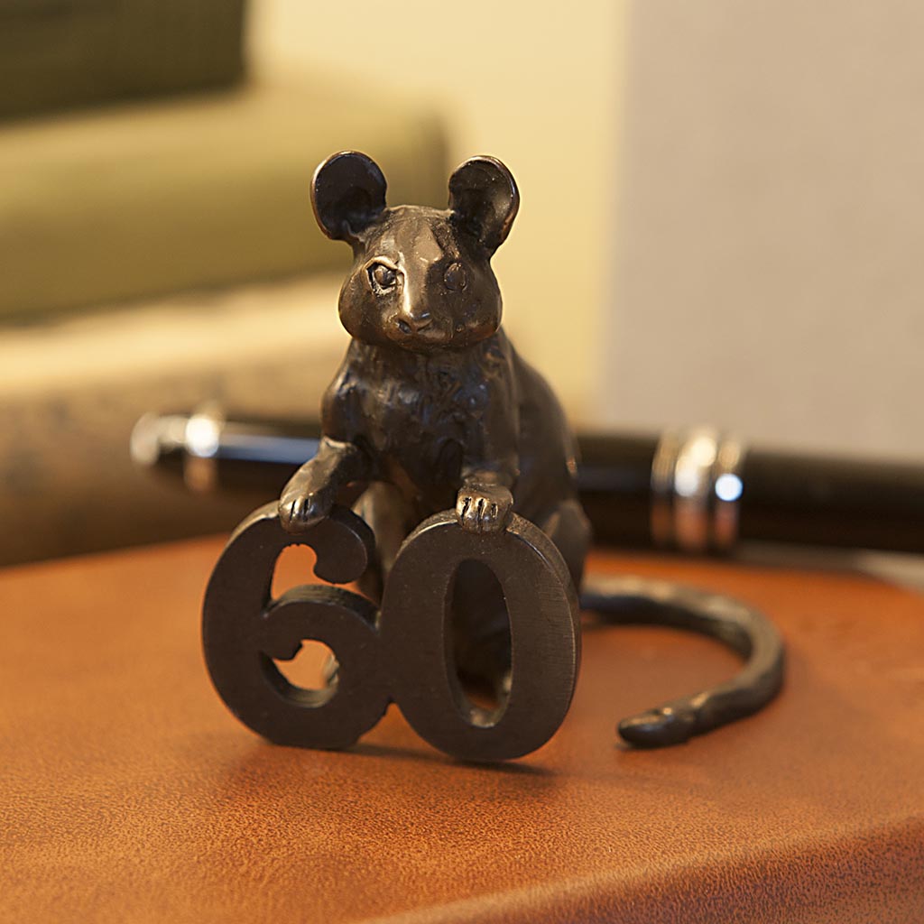 Bronze Mouse Sculpture: Celebration Mouse-60 by Sue Maclaurin - Image 12