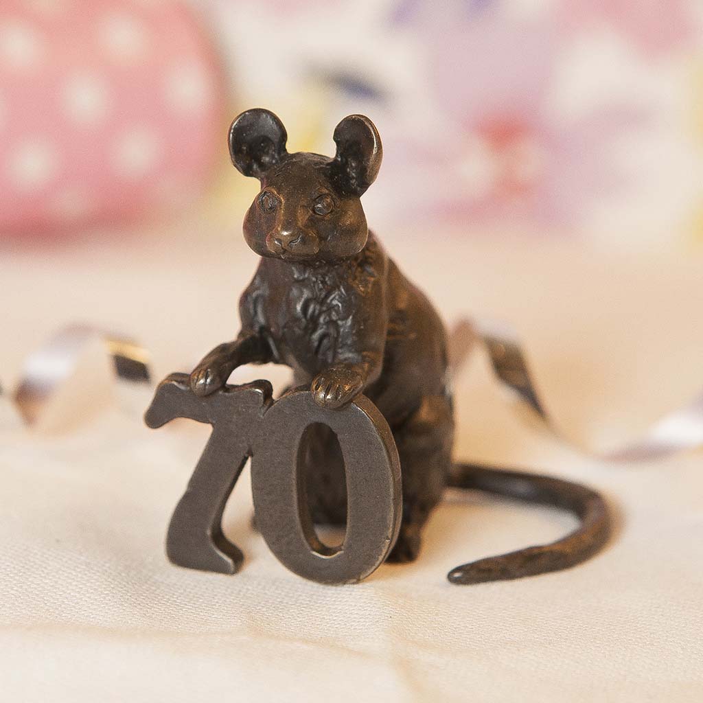 Bronze Mouse Sculpture: Celebration Mouse-70 by Sue Maclaurin - Image 10