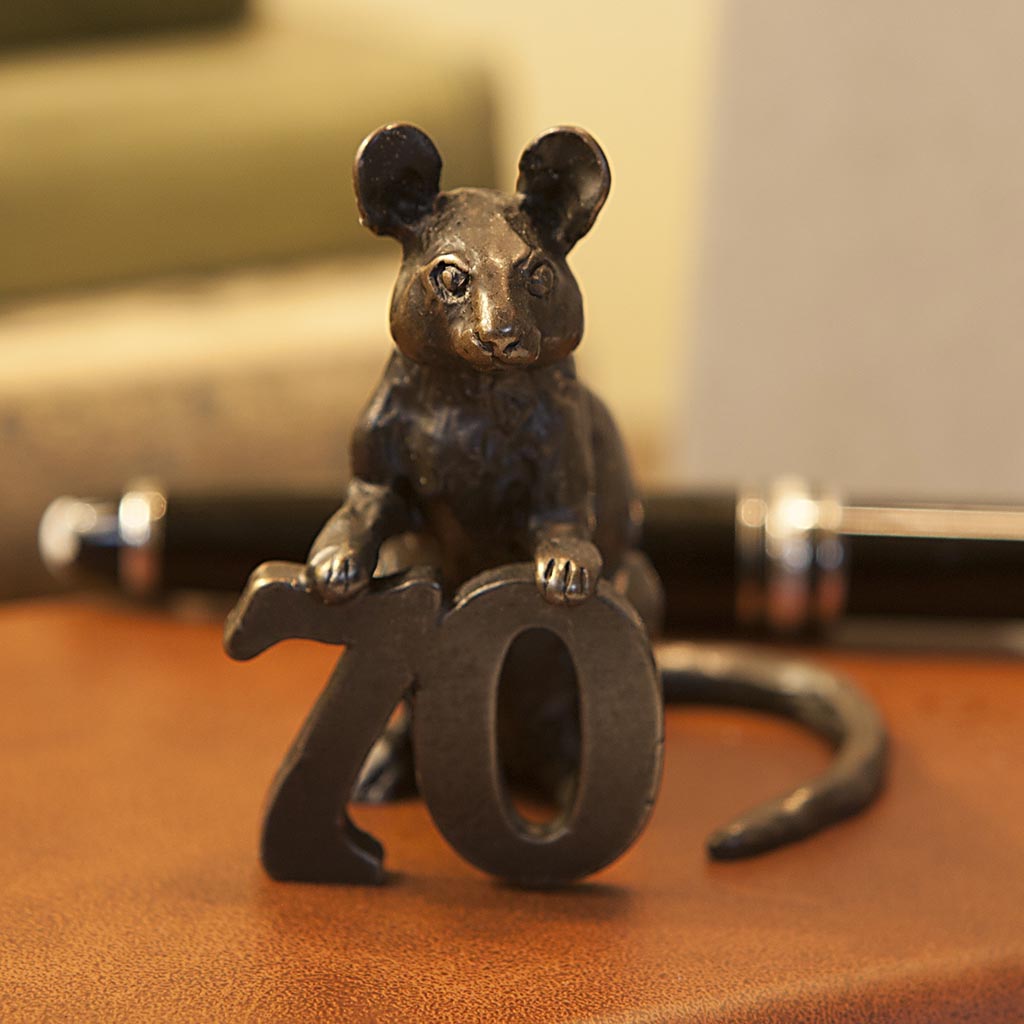 Bronze Mouse Sculpture: Celebration Mouse-70 by Sue Maclaurin - Image 11